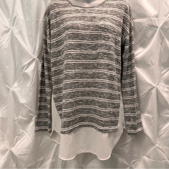 Design History grey light knit stripped top size medium - Picture 6 of 12